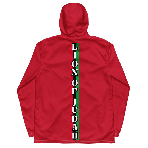 Lion of Judah God V.2 Men’s Red windbreaker & Lion Of Judah God V.2 All over print Red unisex wide leg pants & Lion of Judah God V.2 Unisex t-shirt Bundle