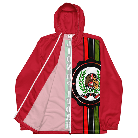 Lion of Judah God V.2 Men’s Red windbreaker & Lion Of Judah God V.2 All over print Red unisex wide leg pants & Lion of Judah God V.2 Unisex t-shirt Bundle