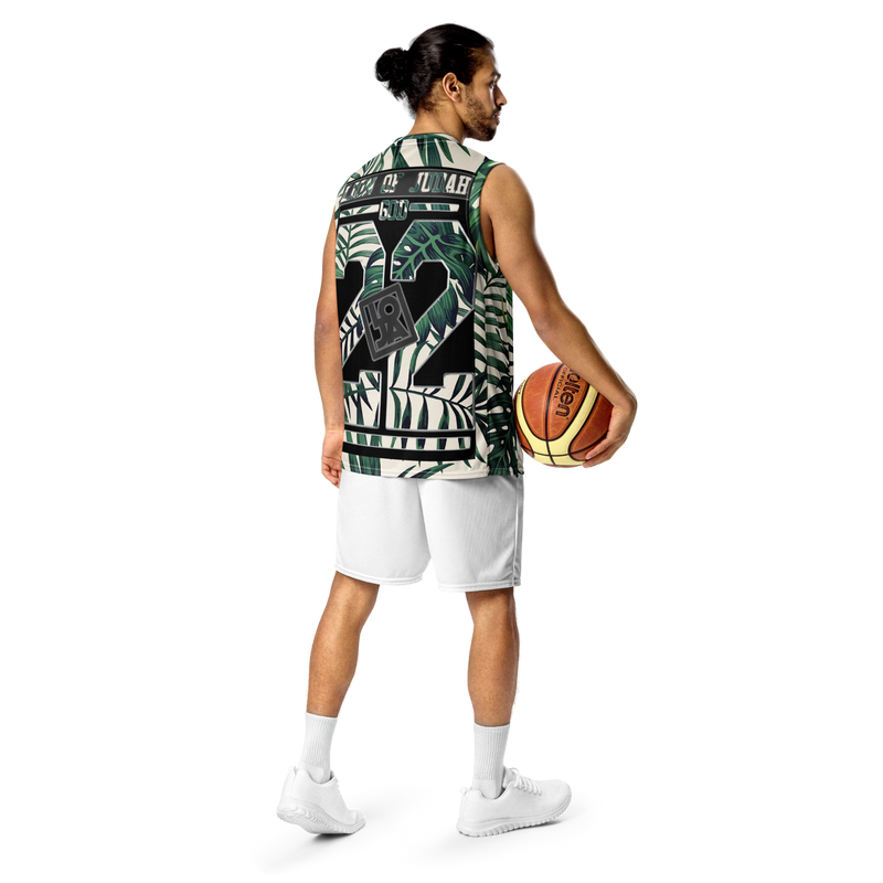 Lion Of Judah GOD Plant Design Print Recycled unisex basketball jersey