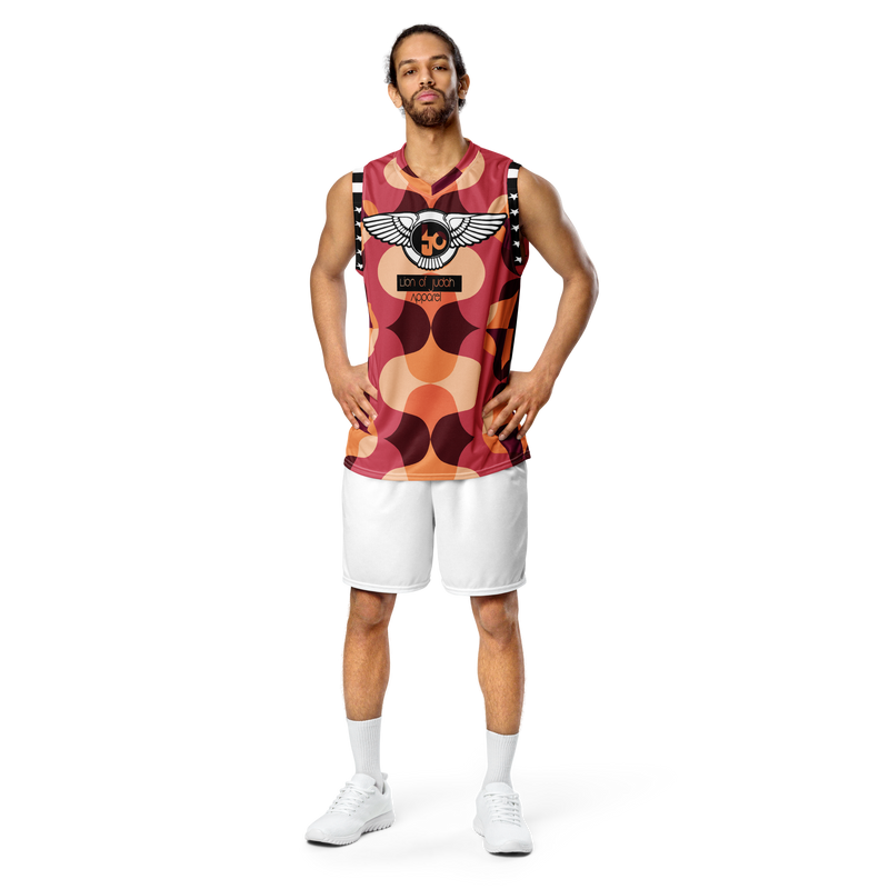 Lion Of Judah Wingz Design Recycled unisex Cool Pattern Design basketball jersey