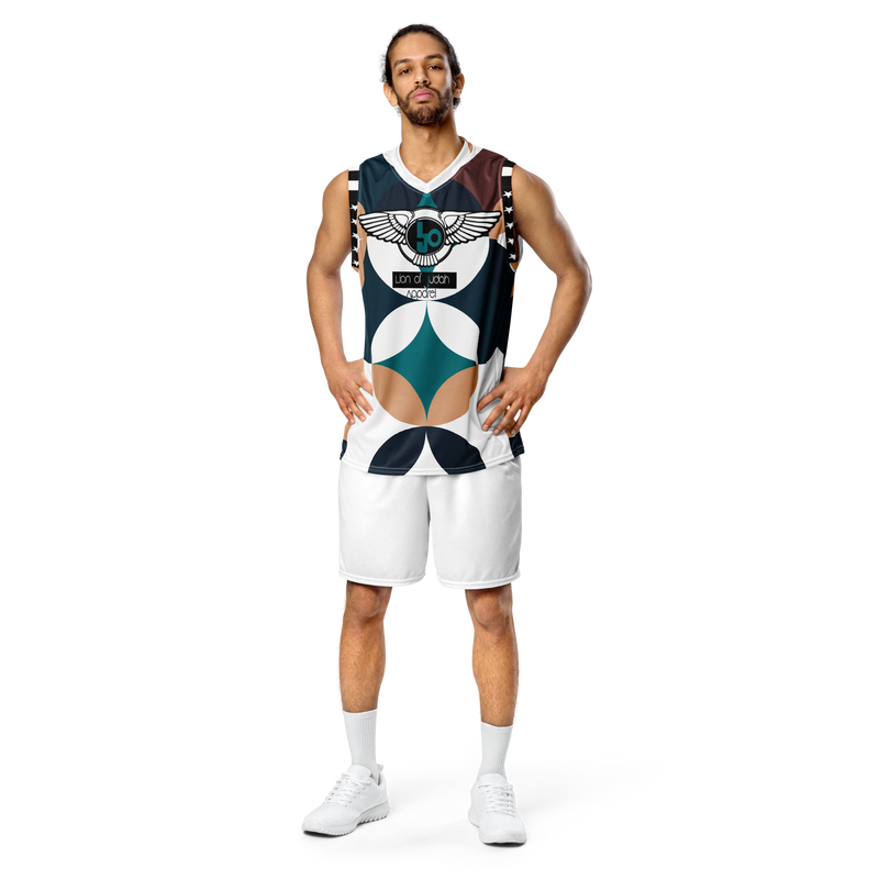 Lion Of Judah Wingz Design Recycled unisex Pattern Design basketball jersey