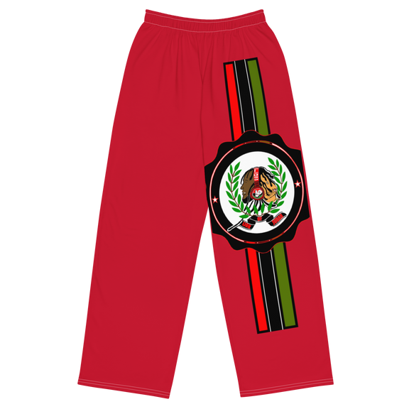 Lion Of Judah God All over print Red unisex wide leg pants