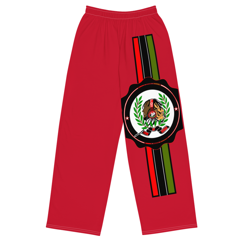 Lion Of Judah God All over print Red unisex wide leg pants
