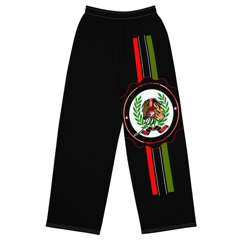 Lion Of Judah God All over print Black unisex wide leg pants