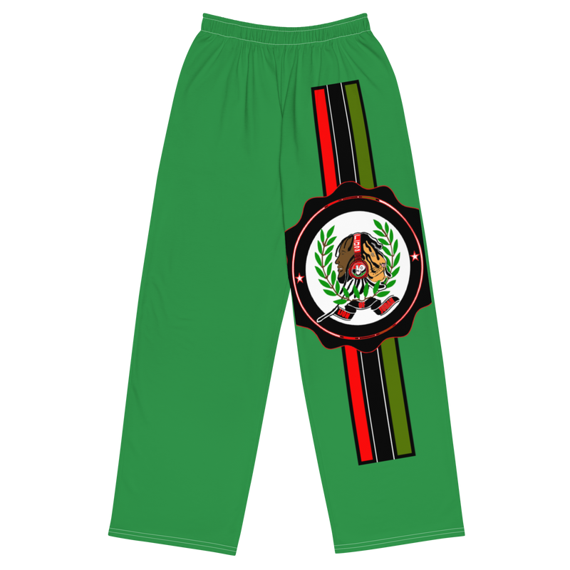 Lion Of Judah God All over print Green unisex wide leg pants