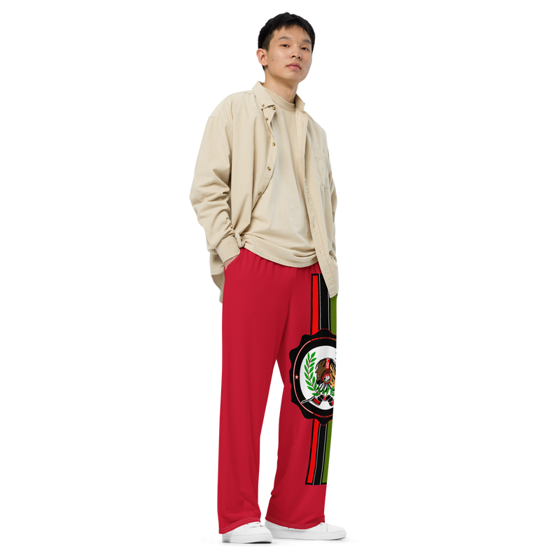 Lion Of Judah God All over print Red unisex wide leg pants