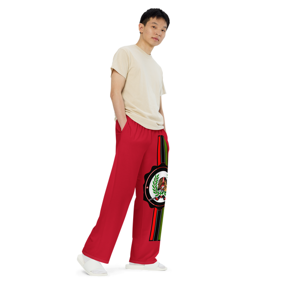 Lion Of Judah God All over print Red unisex wide leg pants