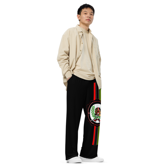 Lion Of Judah God All over print Black unisex wide leg pants