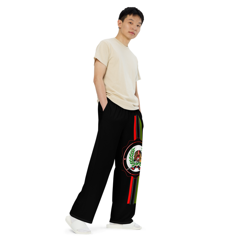 Lion Of Judah God All over print Black unisex wide leg pants