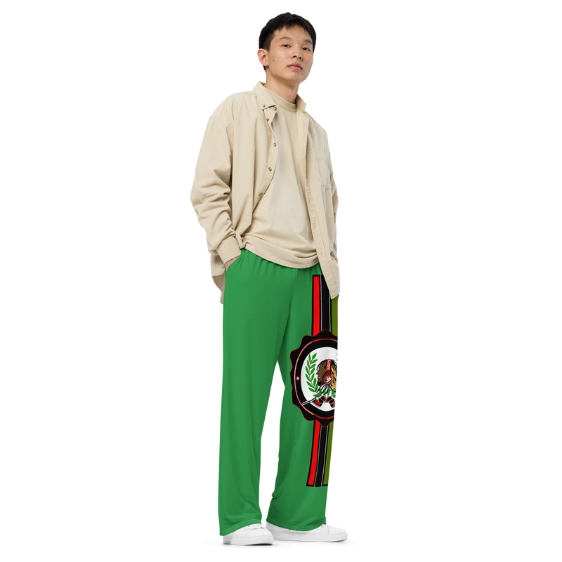 Lion Of Judah God All over print Green unisex wide leg pants