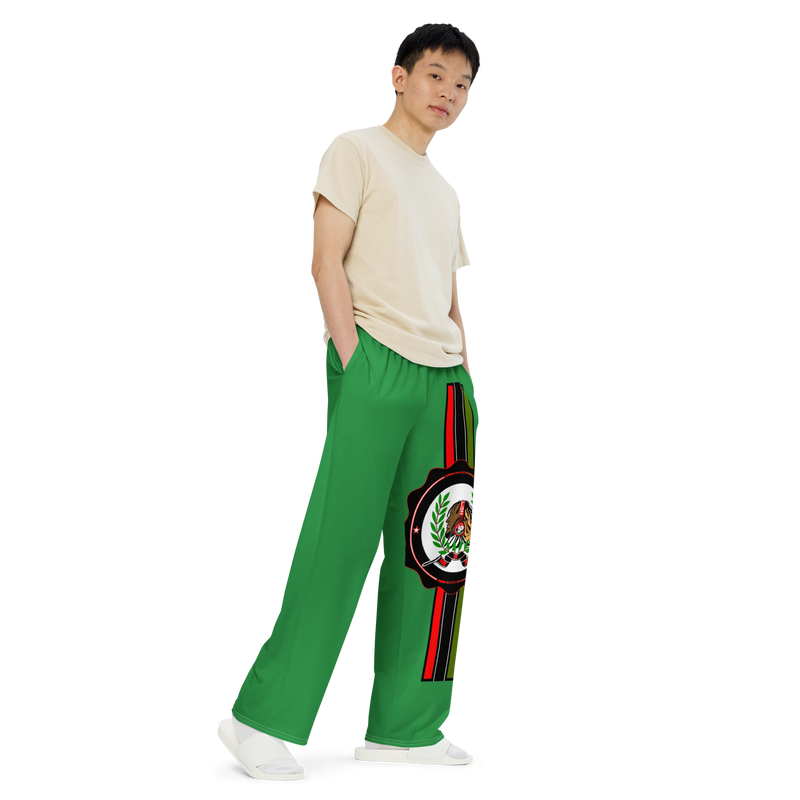 Lion Of Judah God All over print Green unisex wide leg pants