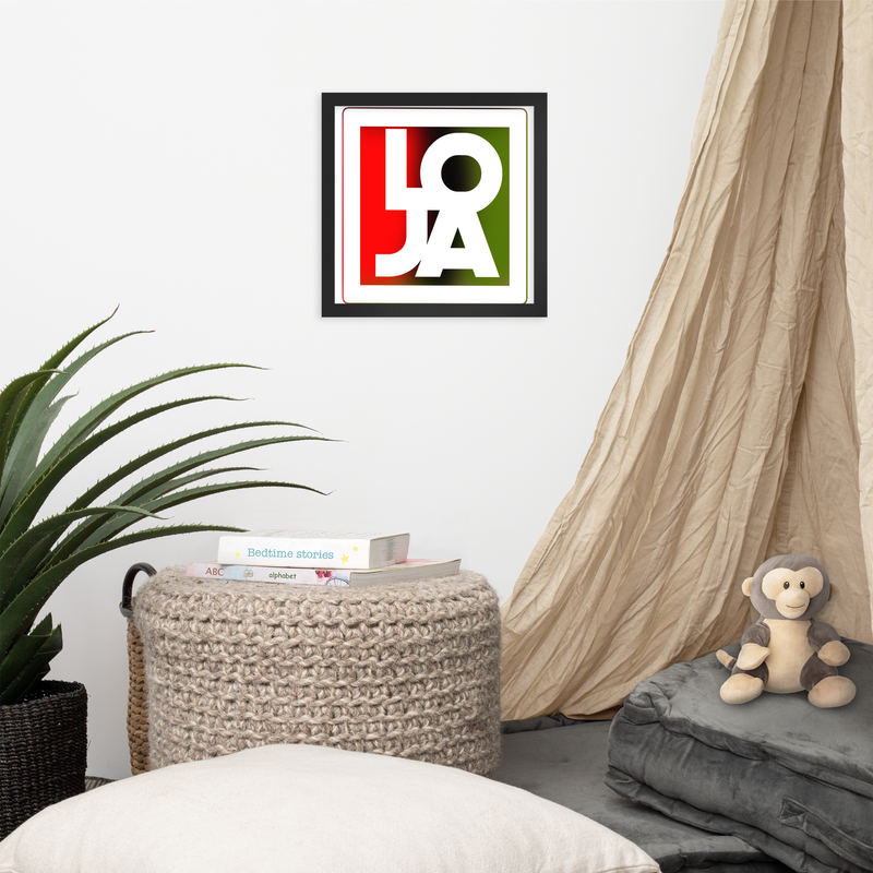 Lion Of Judah (RBG) REd BlacK GreeN Logo Framed poster