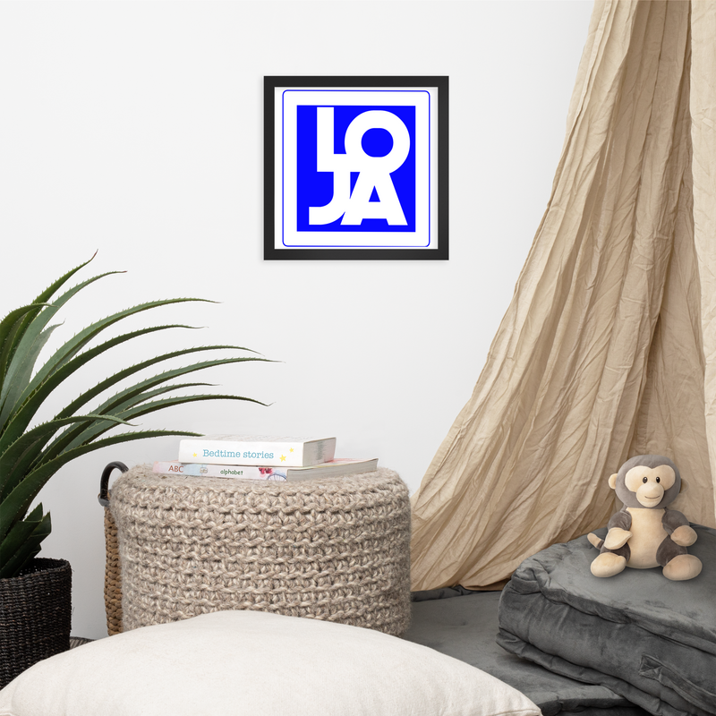 Lion Of Judah Blue Logo Framed poster Framed poster
