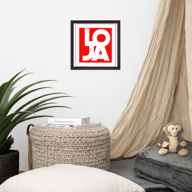 Lion Of Judah Fire Engine Red Logo Framed poster