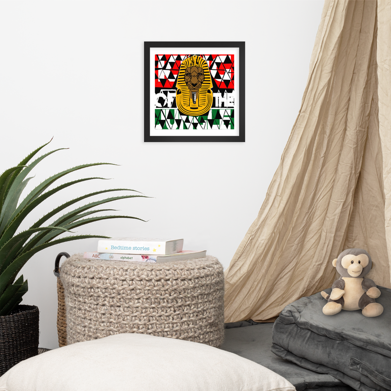 King of the jungle Design Framed poster