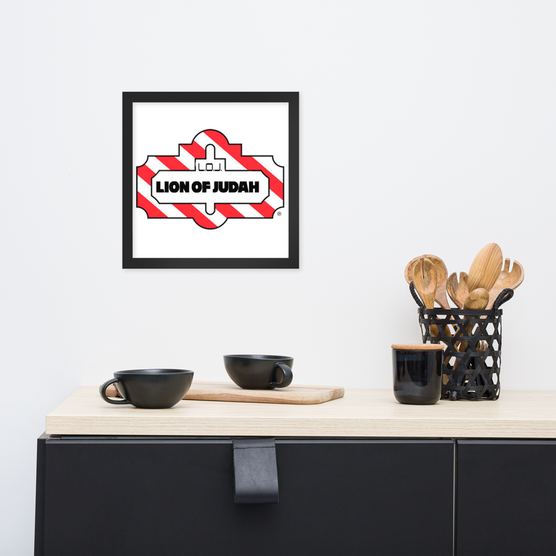 Lion Of Judah Friday Restaurant Wordplay Spinoff Design Framed poster