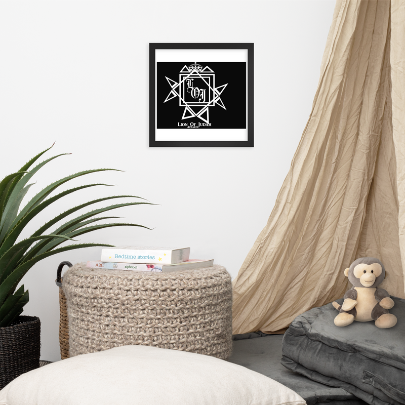 Lion Of Judah Apparel Design Framed poster