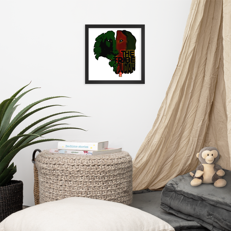 The Tribe Of Judah Lion Design Framed poster