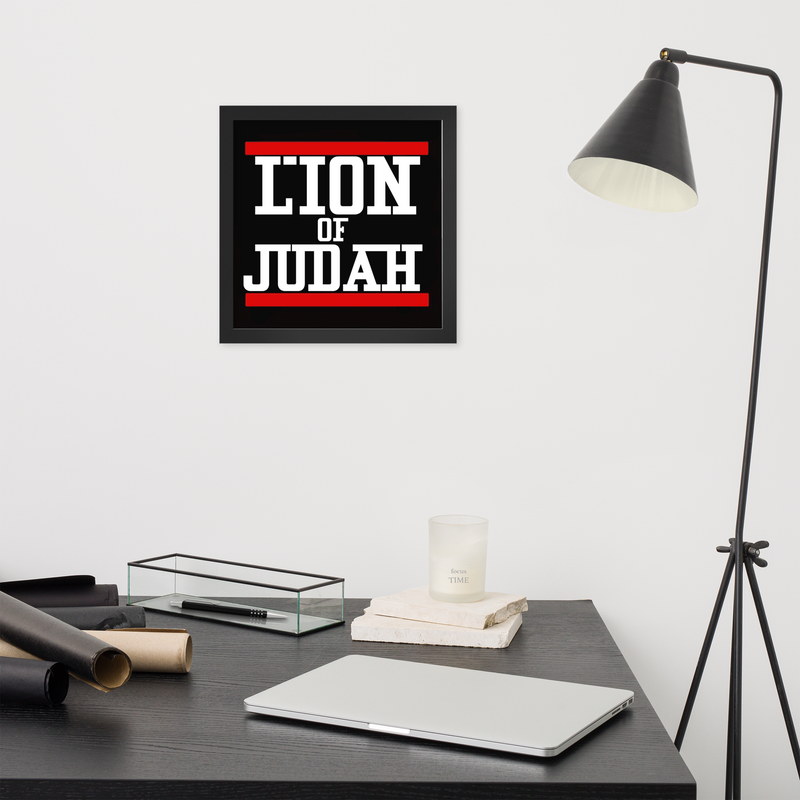 Lion Of Judah Design Framed poster