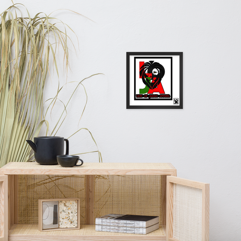 Lion Of Judah Apparel Lion Design Framed poster