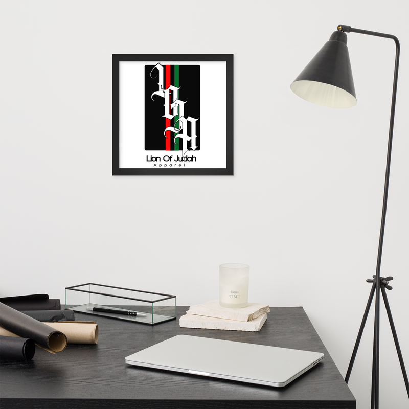 Lion Of Judah Apparel Design Framed poster