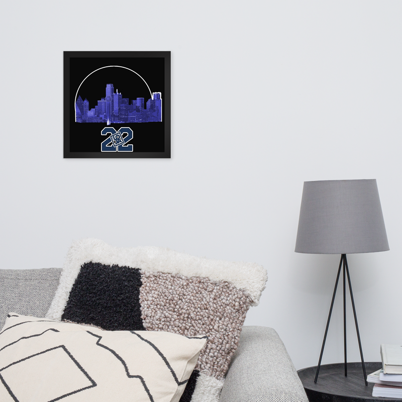 Dallas Skyline Framed poster