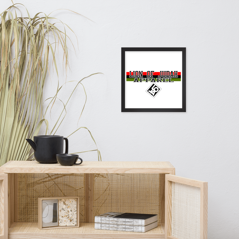 Lion Of Judah Apparel Brand Framed poster