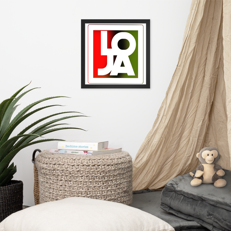Lion Of Judah (RBG) REd BlacK GreeN Logo Framed poster