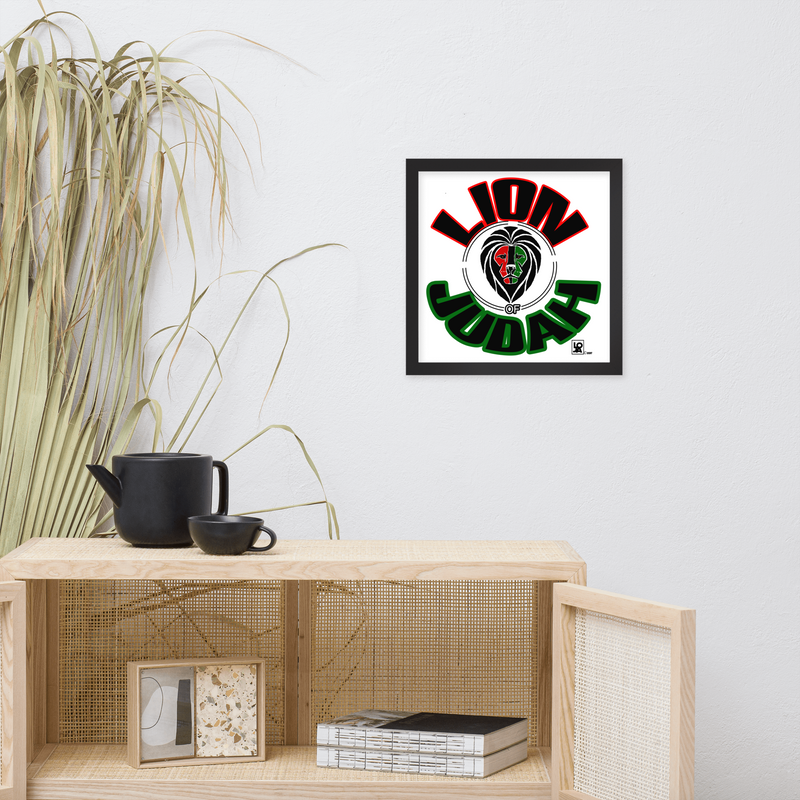 Lion Of Judah Design Framed poster