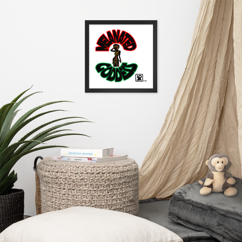 Melanated Goddess Framed poster
