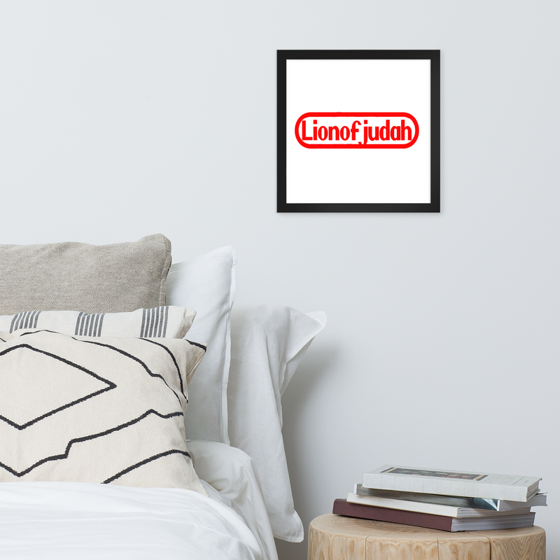 Lion Of Judah Nintendo Word Play Spinoff Design Framed poster