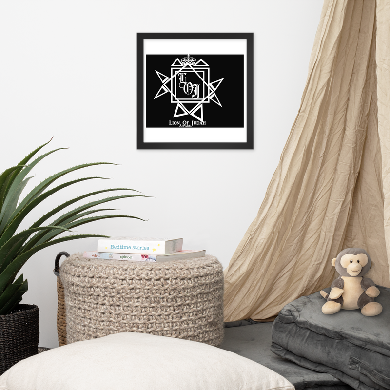 Lion Of Judah Apparel Design Framed poster