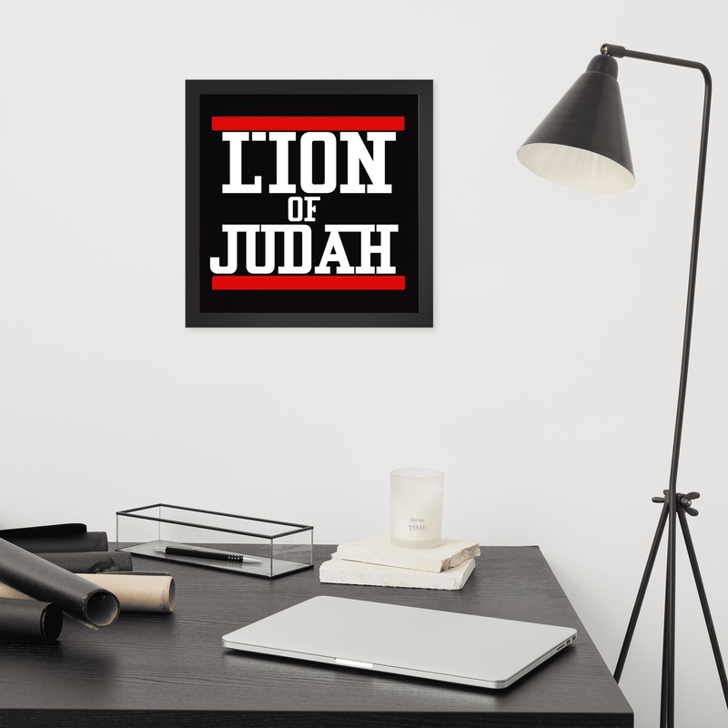 Lion Of Judah Design Framed poster
