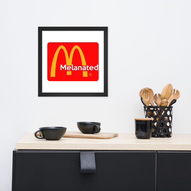 McDonald's Melanated logo Design Framed poster