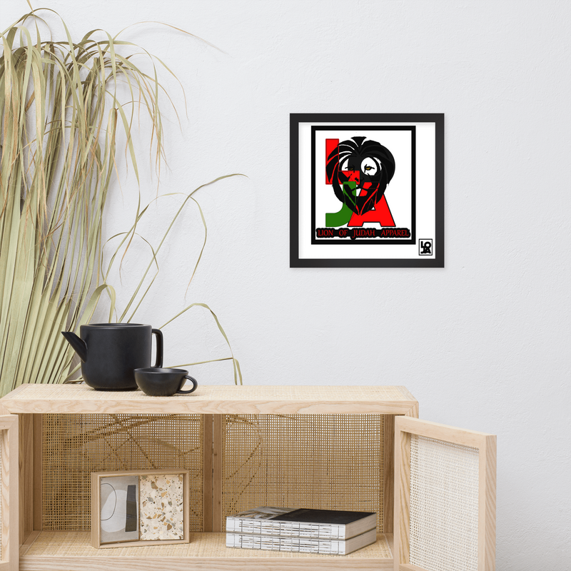 Lion Of Judah Apparel Lion Design Framed poster