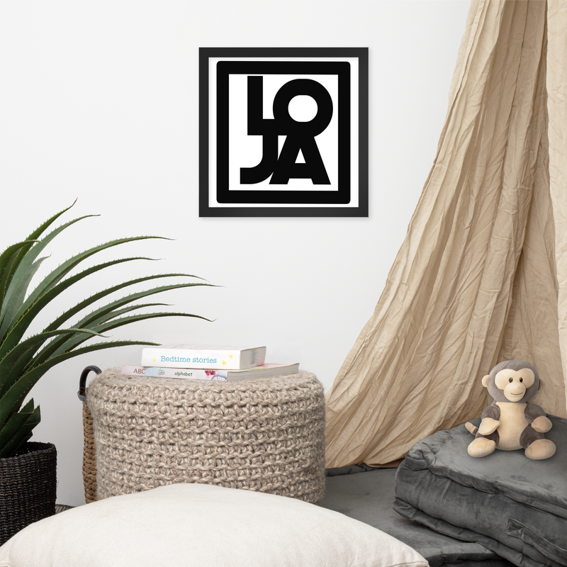 Lion Of Judah Apparel Black Logo Design Framed poster