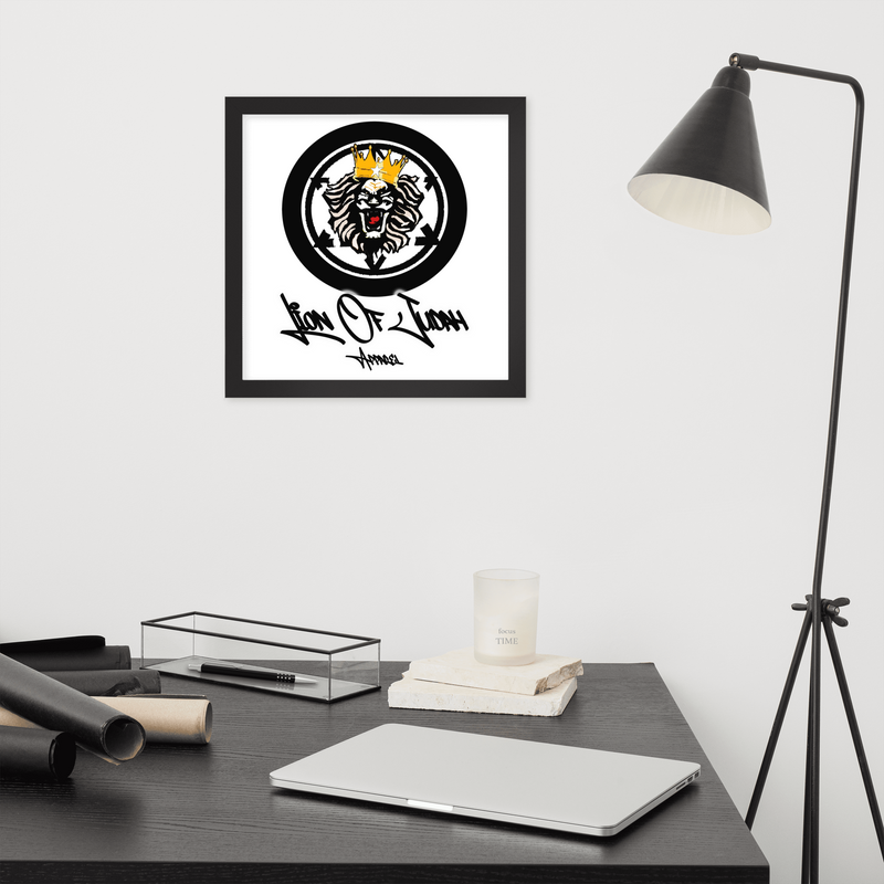 Lion Of Judah Apparel Lion Design Framed poster