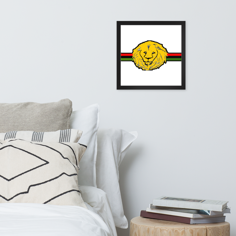 Lion Of Judah (R.B.G.) Red Black Green Design Framed poster