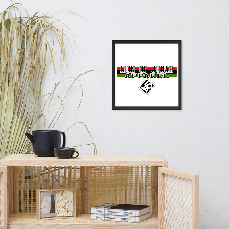 Lion Of Judah Apparel Brand Framed poster