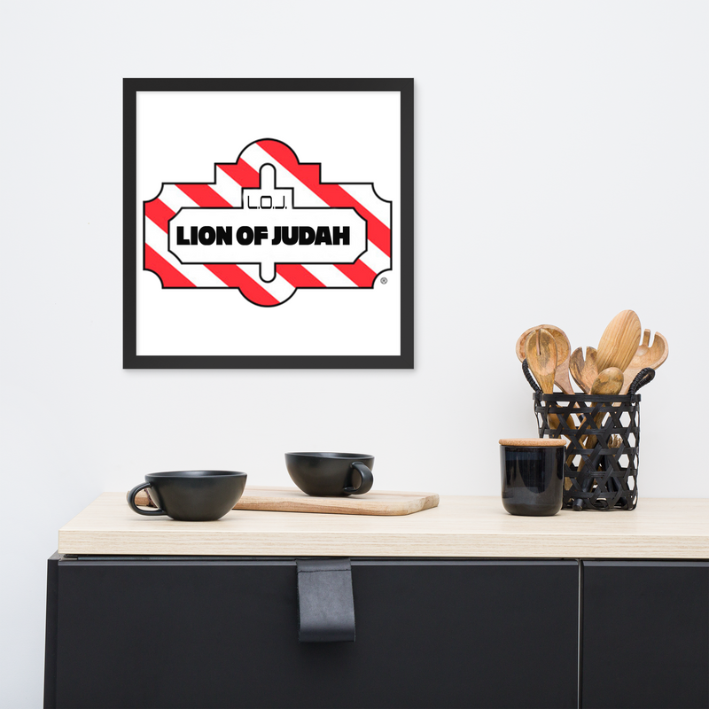 Lion Of Judah Friday Restaurant Wordplay Spinoff Design Framed poster