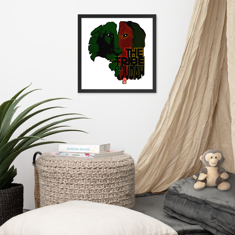 The Tribe Of Judah Lion Design Framed poster