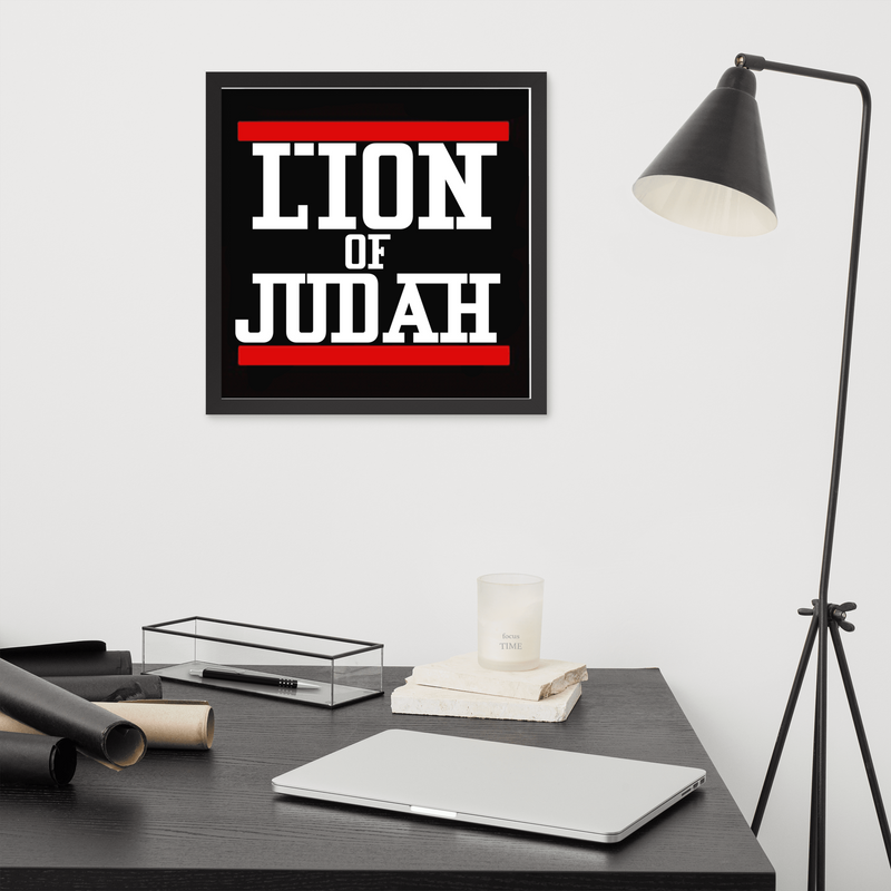 Lion Of Judah Design Framed poster