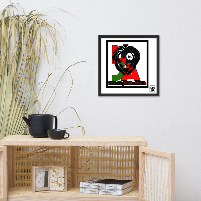 Lion Of Judah Apparel Lion Design Framed poster