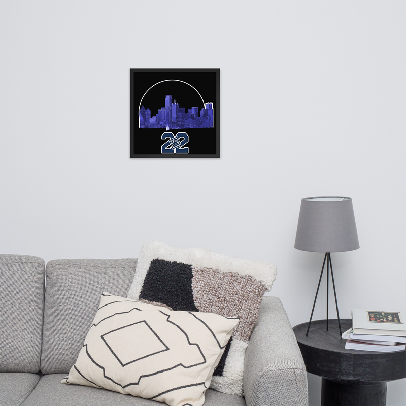 Dallas Skyline Framed poster