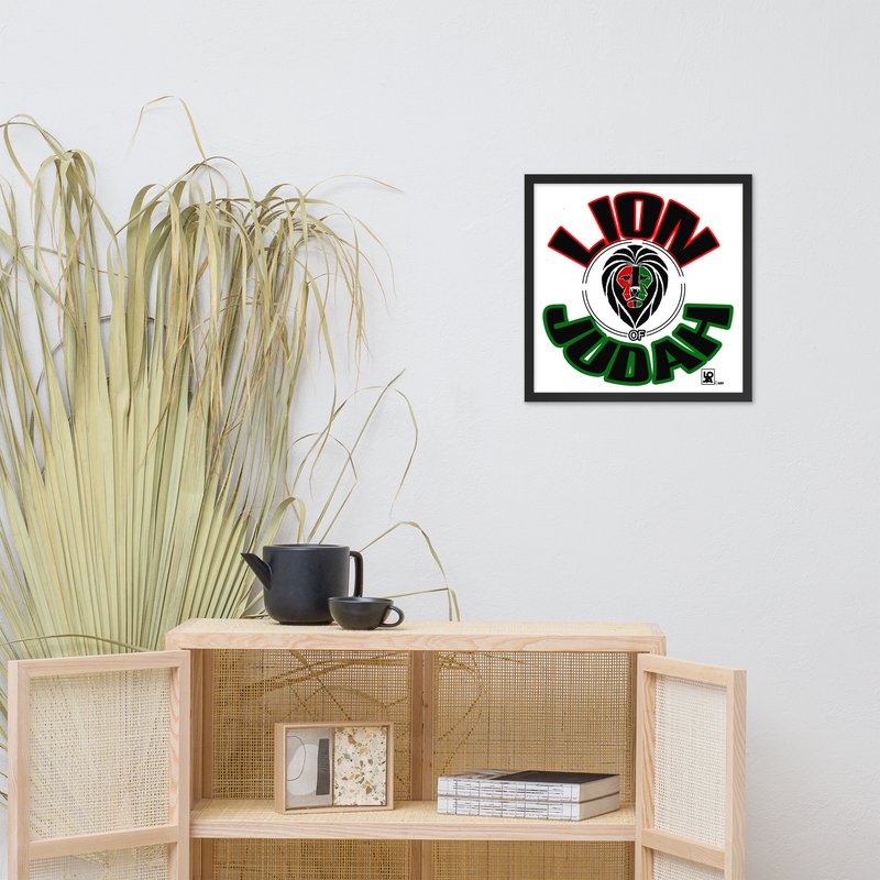 Lion Of Judah Design Framed poster