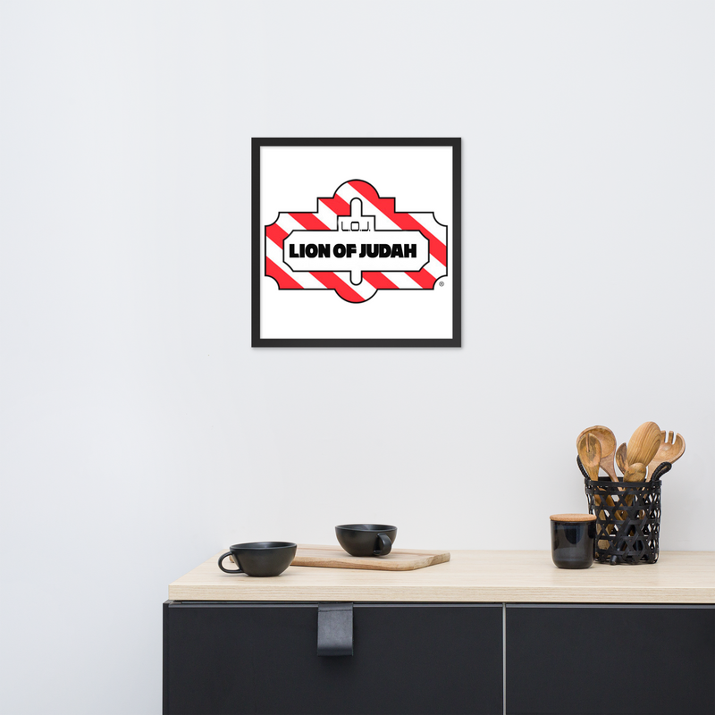 Lion Of Judah Friday Restaurant Wordplay Spinoff Design Framed poster