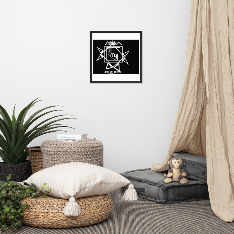 Lion Of Judah Apparel Design Framed poster