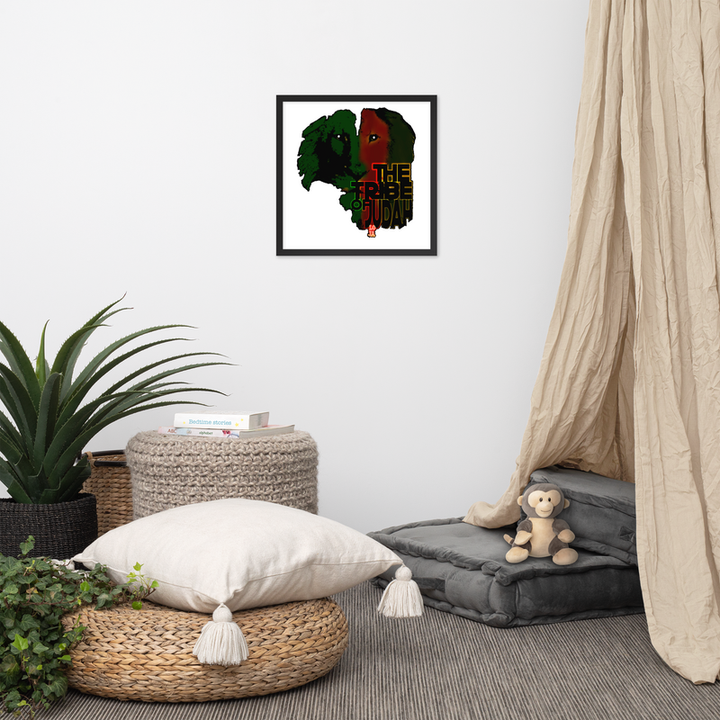 The Tribe Of Judah Lion Design Framed poster