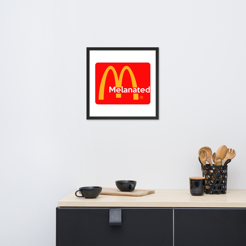 McDonald's Melanated logo Design Framed poster