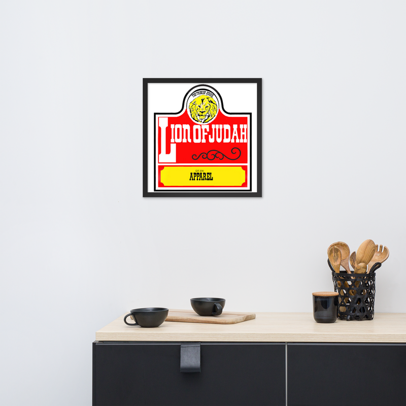 Lion Of Judah Apparel Word play Spinoff of Wendy's Logo Framed poster